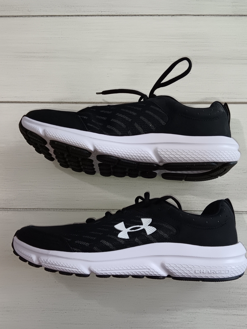 Under Armour Black and White Women's Lightweight Trainer Sneakers
